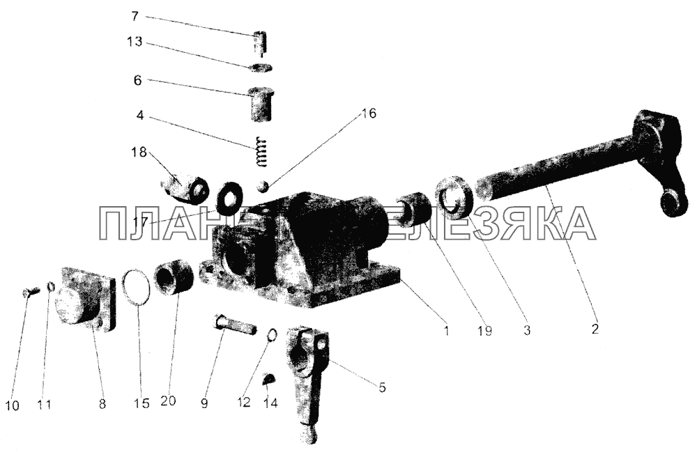 Механизм переключения передач МАЗ-152